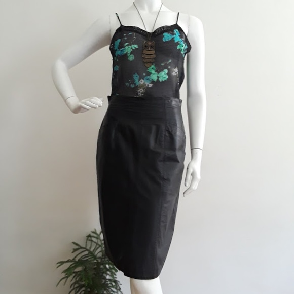 Rozen Clen Dresses & Skirts - Black Leather Skirt
